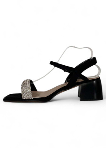 Черные босоножки Aiformaria с ремешком со стразами