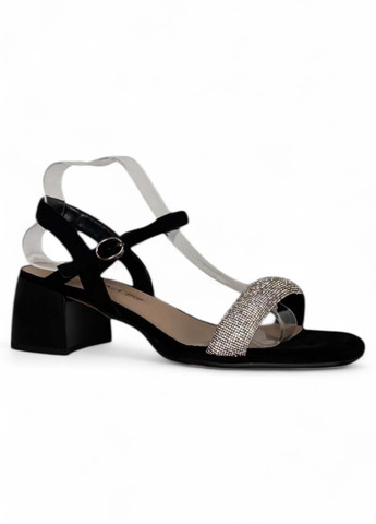 Черные босоножки Aiformaria с ремешком со стразами