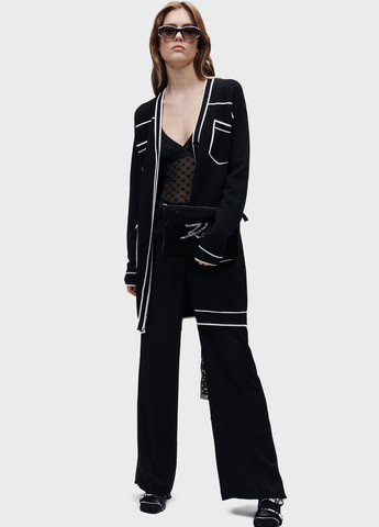 Черно-белый зимний кардиган Karl Lagerfeld