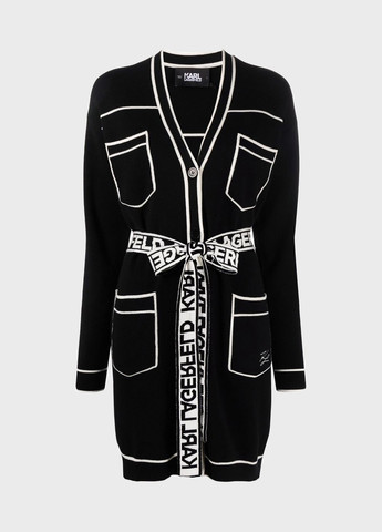 Черно-белый зимний кардиган Karl Lagerfeld