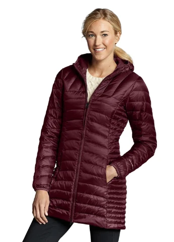 Бордовый зимний Пуховик Eddie Bauer