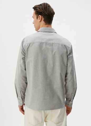 Коричневая кэжуал рубашка перец с солью KOTON