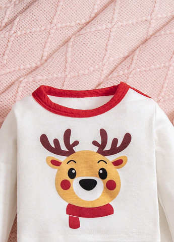 Біла зимня піжама (лонгслів, штани, ковпачок) SHEIN