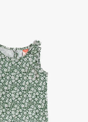 Зеленая цветочной расцветки блузка KOTON летняя