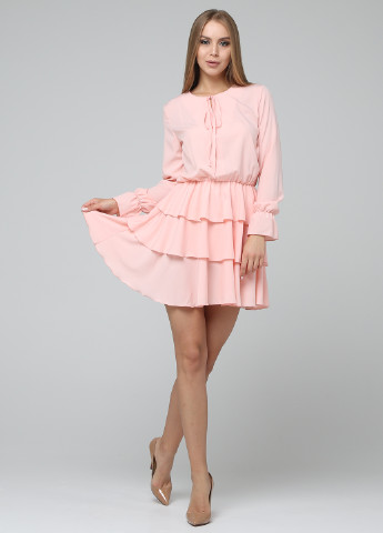 Светло-розовое кэжуал платье Brunello de Neri однотонное