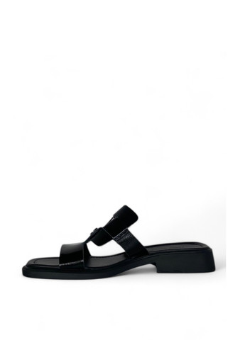 Черные шлепанцы Fabio Monelli с логотипом, лаковые