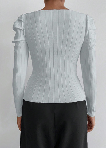 Белый демисезонный свитер SHEIN