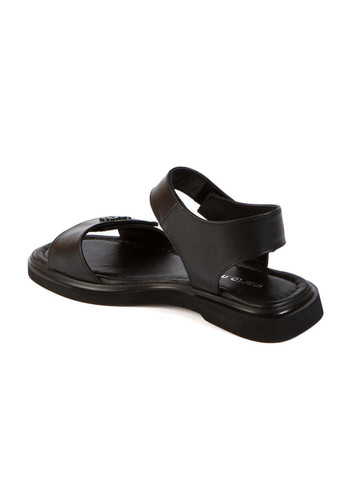 Черные босоножки Mario Muzi на липучке с логотипом