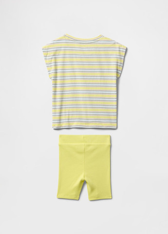 Жовтий літній комплект (футболка, шорти) Gap