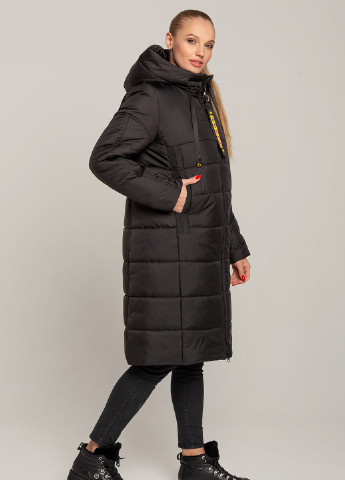 Чорна зимня куртка-пальто одрі MioRichi