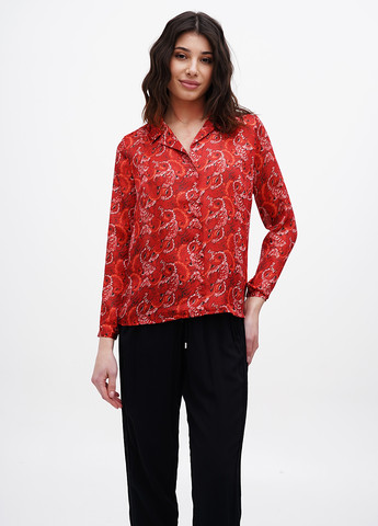 Красная кэжуал рубашка с абстрактным узором Mexx