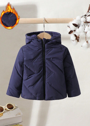 Темно-синяя демисезонная куртка SHEIN