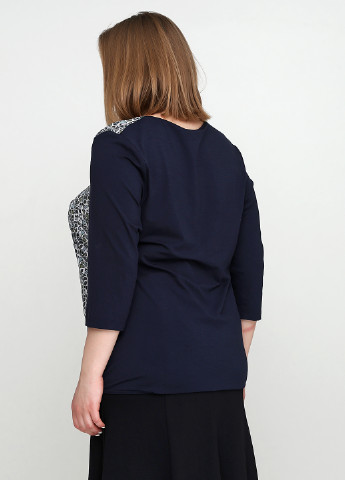 Темно-синяя демисезонная блуза с длинным рукавом Barbara Lebek