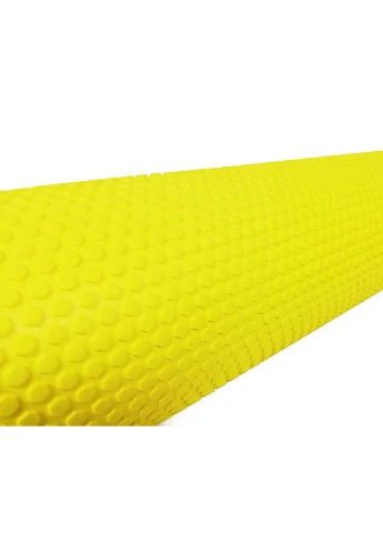 Масажний ролик Foam Roller 60 см жовтий (легкий і м'який ролер-валик для йоги, масажу всього тіла) EasyFit (237657543)