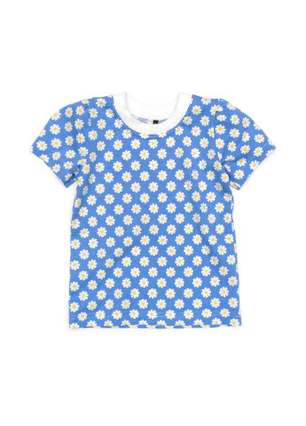 Голубая летняя футболка с коротким рукавом Do-Re-Mi