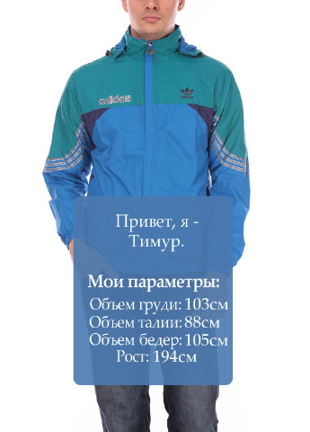 Синя демісезонна вітровка adidas