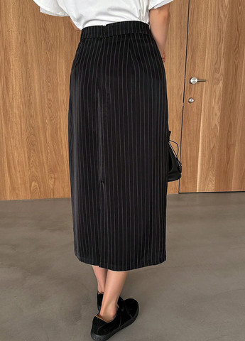 Черная кэжуал в полоску юбка SHEIN карандаш