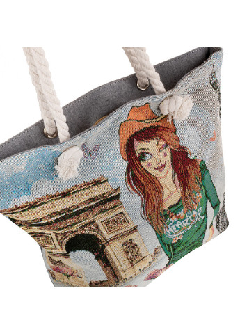 Женская пляжная тканевая сумка 42х38х10 см Valiria Fashion (210766703)