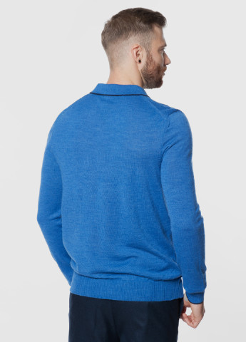 Синяя футболка-поло мужское для мужчин Arber однотонная