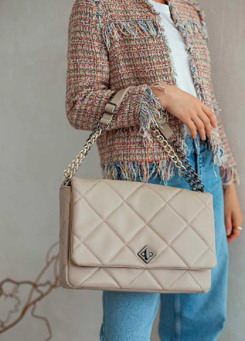 Сумка женская кросс боди экокожа стеганая (wel-66209) Бежевая WeLassie (253982357)