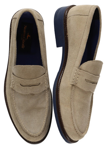 Бежевые кэжуал, классические туфли Nazarenogabrielli без шнурков