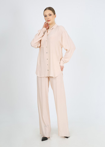 Пудровая кэжуал рубашка однотонная Casalini