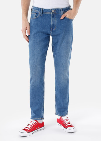 Синие демисезонные прямые джинсы Colin's