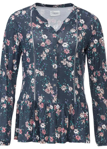 Тёмно-синяя блуза с баской Esmara