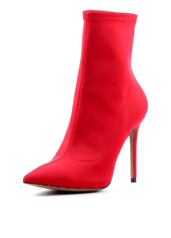 Красные женские ботинки без шнурков