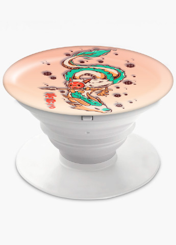 Попсокет (Popsockets) держатель для смартфона Хаку Унесённые призраками (Spirited Away) (8754-2832) Черный MobiPrint (221548620)