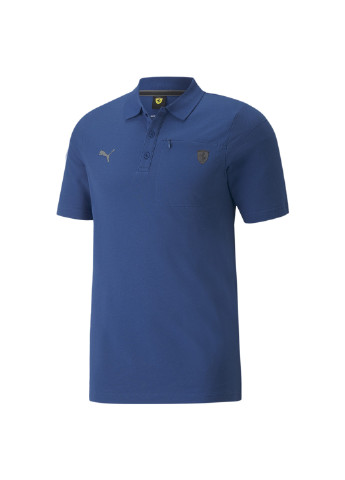 Синяя демисезонная поло scuderia ferrari style men's polo shirt Puma