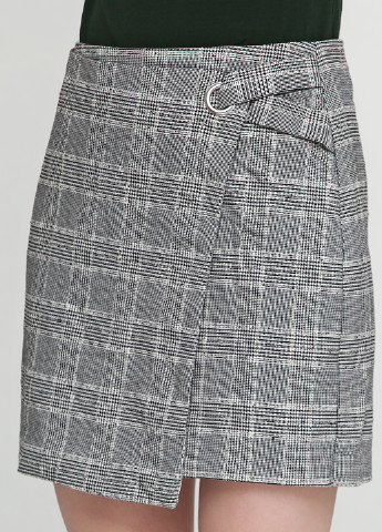 Серая кэжуал с геометрическим узором юбка H&M мини
