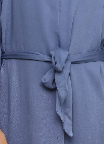Синее кэжуал платье клеш Unigirl однотонное