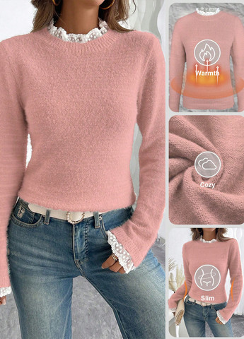 Світло-рожевий демісезонний джемпер джемпер SHEIN