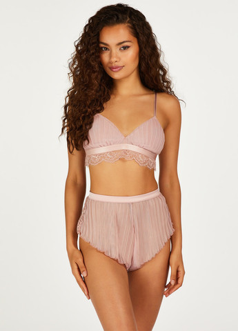 Пудровый бралетт бюстгальтер Hunkemoller без косточек полиэстер