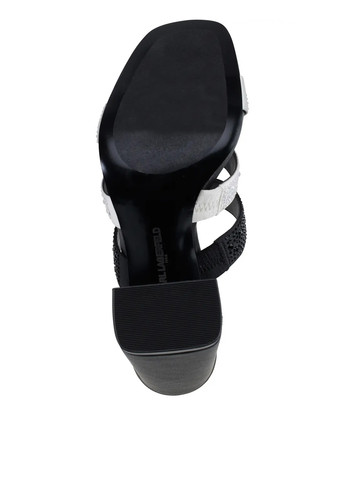 Черные шлепанцы Karl Lagerfeld со стразами