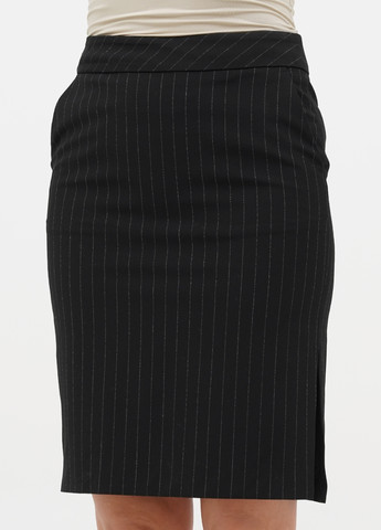 Черная офисная однотонная юбка Comma карандаш