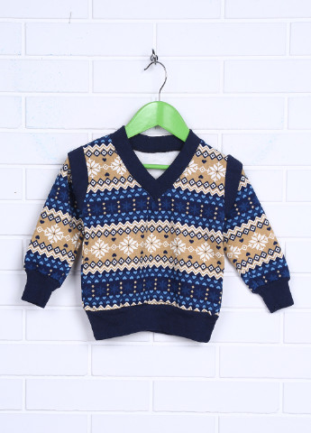 Синий демисезонный пуловер пуловер Ивтекс