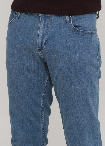 Светло-синие демисезонные укороченные, прямые джинсы Lee Cooper