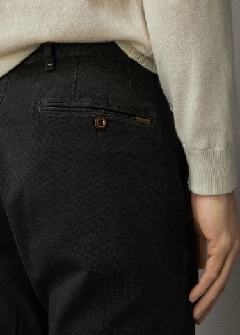 Темно-серые кэжуал демисезонные чиносы брюки Massimo Dutti