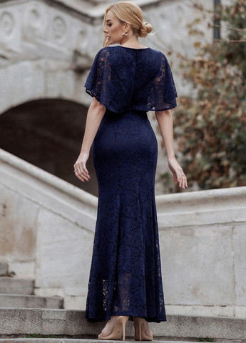 Темно-синя вечірня сукня годе SHEIN однотонна