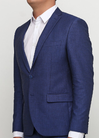 Синий демисезонный костюм (пиджак, брюки) брючный VD One