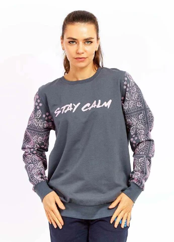 Сіра футболка чоловіча stay calm, сірий Power