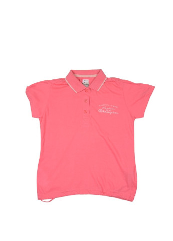 Розовая детская футболка-поло для девочки Champion