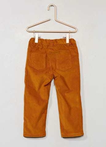 Светло-коричневые кэжуал демисезонные брюки прямые Kiabi