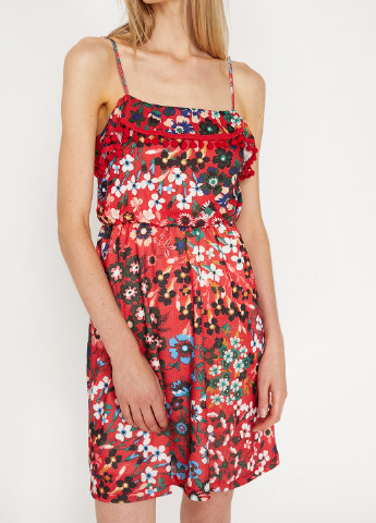Алое кэжуал платье KOTON с цветочным принтом