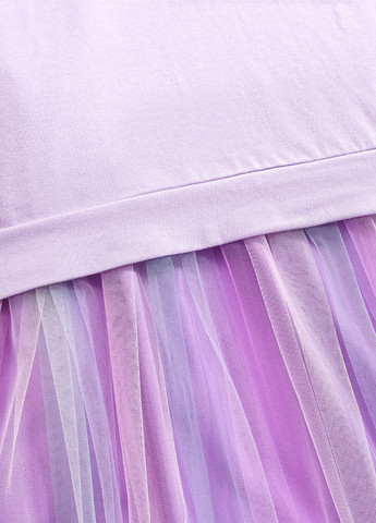 Фіолетовий літній костюм (футболка, спідниця) SHEIN