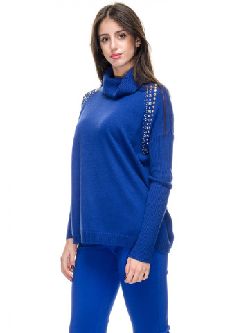 Синий демисезонный свитер хомут Liu Jo