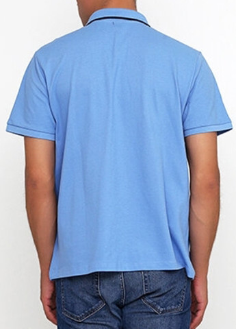 Голубой футболка-поло для мужчин H&M с надписью