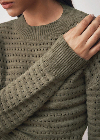 Оливковое (хаки) кэжуал платье платье-свитер, футляр SHEIN однотонное